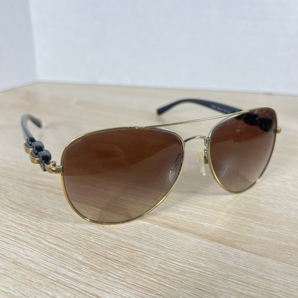 Michael Kors 112813 MK1015 (Pandora) Sunglasses Chain Link Brown Lenses 58-14